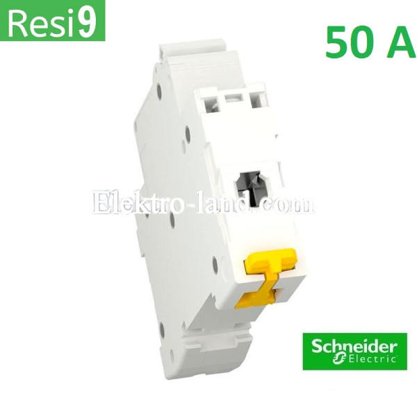 Автоматический выключатель 1Р 50А, C, 6кА, Schneider Electric RESI9 (R9F12150)